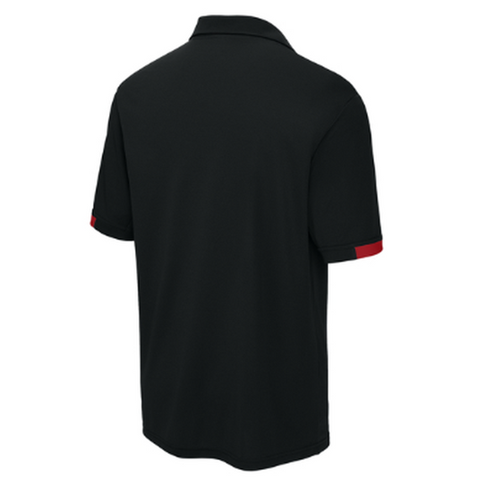 NADC Sport-Tek® Club Colorblock Polo - Black/Deep Red