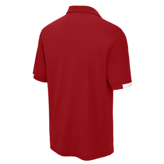 NADC Sport-Tek® Club Colorblock Polo - Deep Red/White