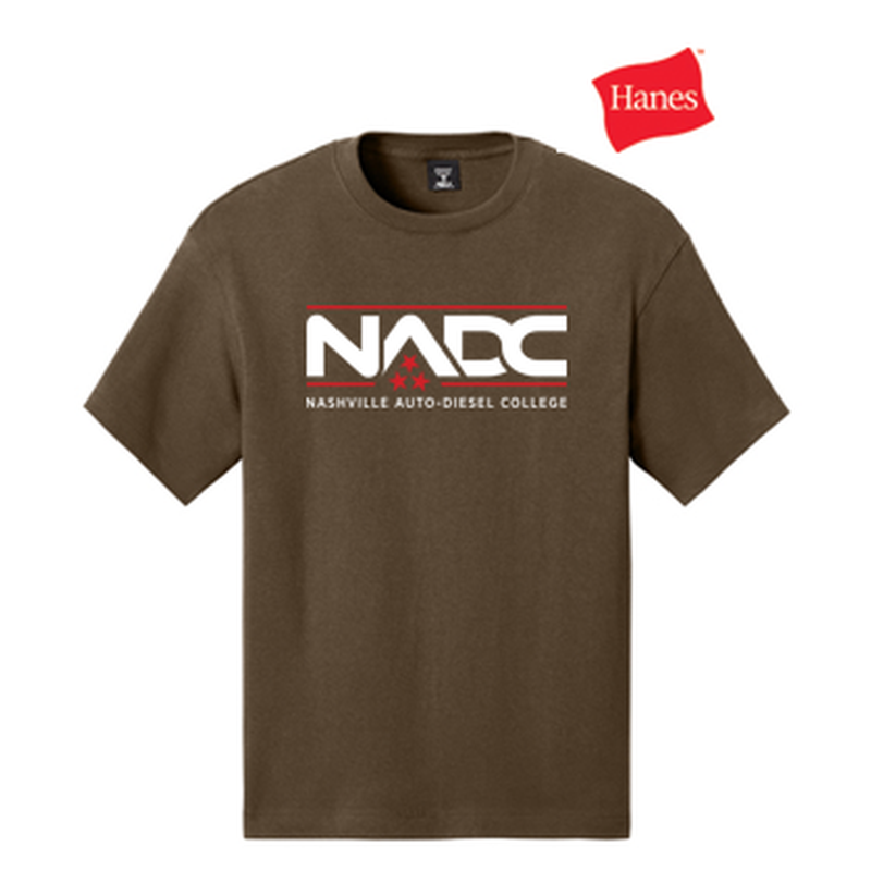 NADC Hanes® Beefy-T® Retro Street Tee - Army Brown