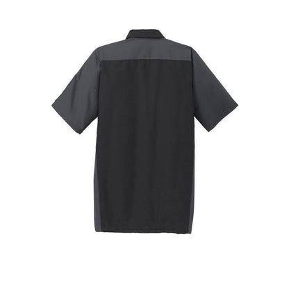 NADC Red Kap® Short Sleeve Ripstop Crew Shirt - Black/ Charcoal