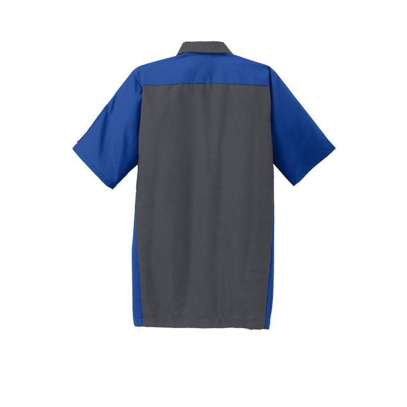 NADC Red Kap® Short Sleeve Ripstop Crew Shirt - Charcoal/ Royal