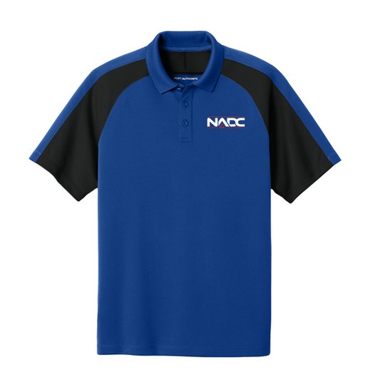 NADC Port Authority® Wearever Performance Pique Colorblock Polo - True Royal/ Black