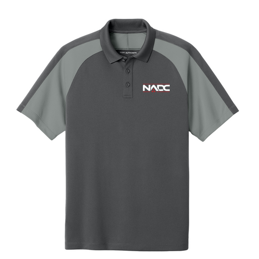 NADC Port Authority® Wearever Performance Pique Colorblock Polo - Storm Grey/ Gusty Grey