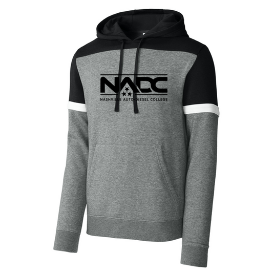 NADC Sport-Tek® UNISEX Drive Fleece Colorblock Hoodie - Black/ Vintage Heather