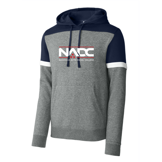 NADC Sport-Tek® UNISEX Drive Fleece Colorblock Hoodie - True Navy/ Vintage Heather