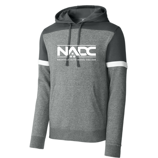 NADC Sport-Tek® UNISEX Drive Fleece Colorblock Hoodie - Dark Smoke Grey/ Vintage Heather