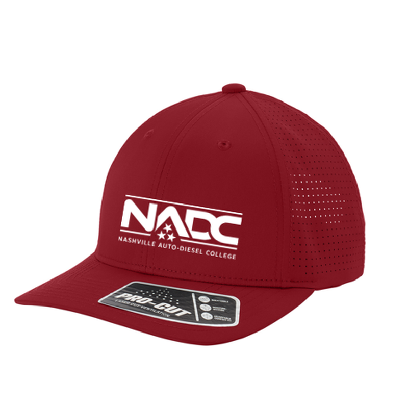 NADC Sport-Tek® Pro-Cut Adjustable Cap - Deep Red