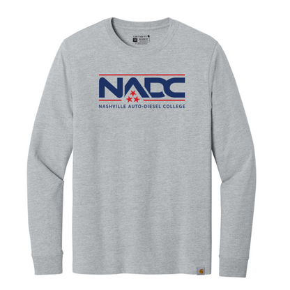 NADC Carhartt® Long Sleeve T-Shirt - FULL FRONT - Heather Grey