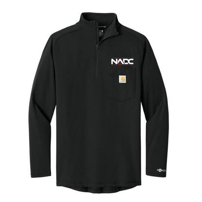 NADC Carhartt Force® 1/4-Zip Long Sleeve T-Shirt - BLACK