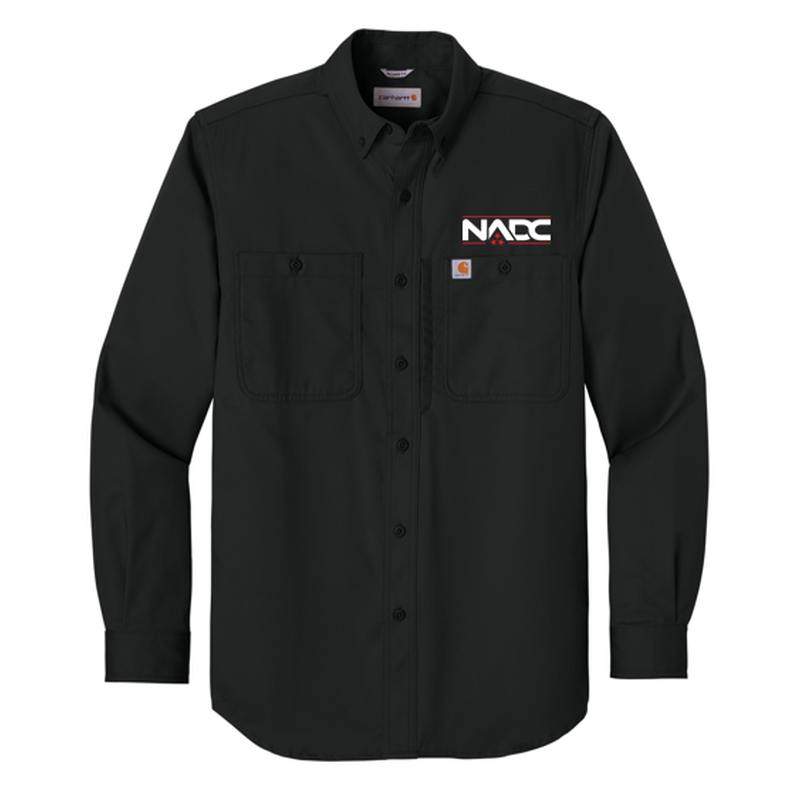 NADC Carhartt® Rugged Professional™ Series Long Sleeve Shirt - BLACK