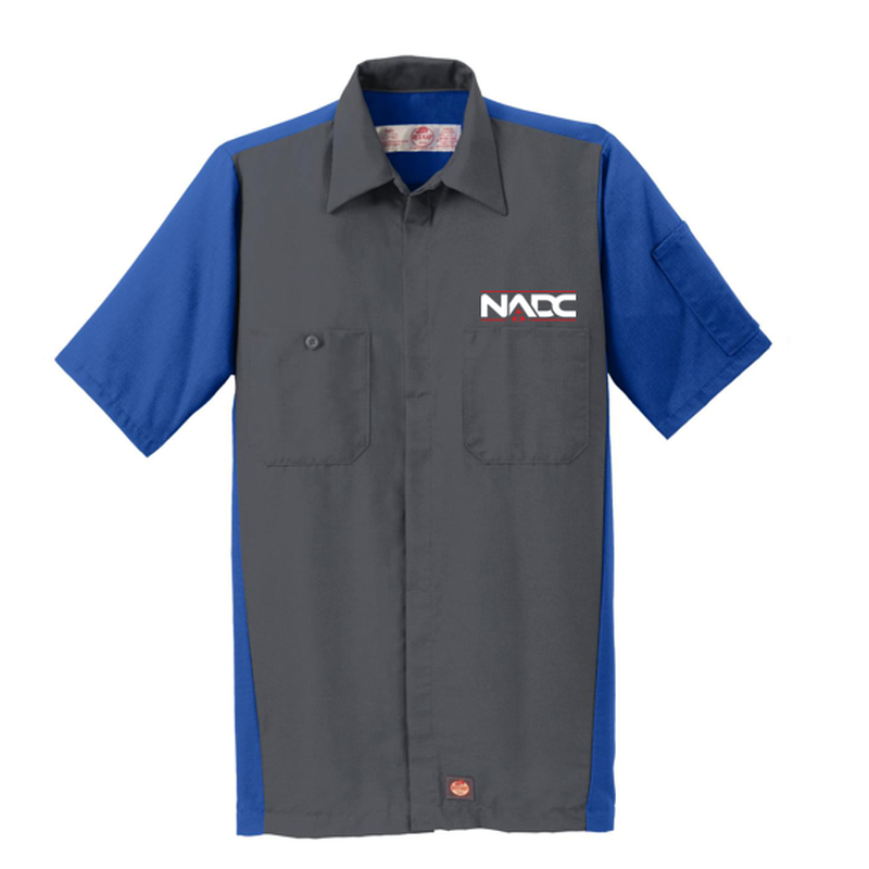 NADC Red Kap® Short Sleeve Ripstop Crew Shirt - Charcoal/ Royal