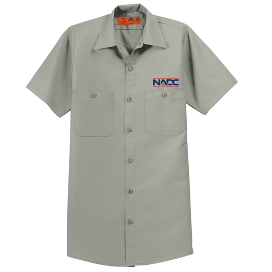 NADC Red Kap® Short Sleeve Industrial Work Shirt - Light Grey