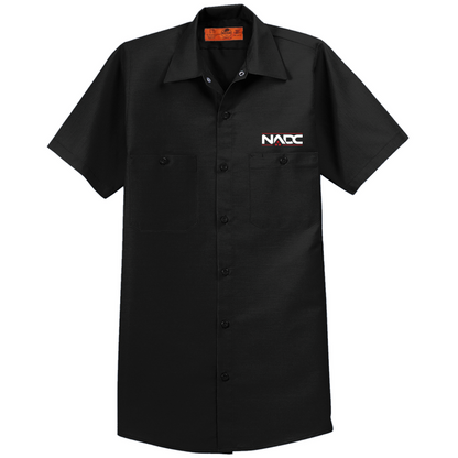 NADC Red Kap® Short Sleeve Industrial Work Shirt - BLACK