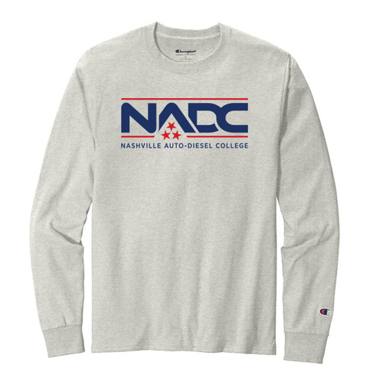 NADC Champion ® Heritage 5.2-Oz. Jersey Long Sleeve Tee - OXFORD GREY