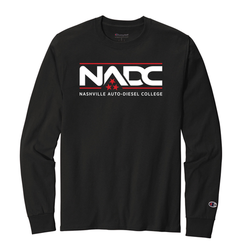 NADC Champion ® Heritage 5.2-Oz. Jersey Long Sleeve Tee - BLACK