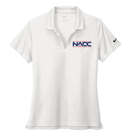 NADC Nike Women's Dri-FIT Micro Pique 2.0 Polo - WHITE