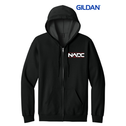 NADC Gildan Softstyle® Midweight Fleece Full-Zip Hooded Sweatshirt - Black