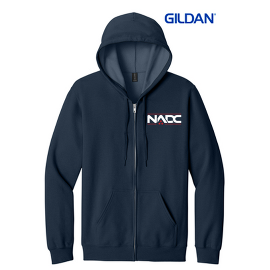 NADC Gildan Softstyle® Midweight Fleece Full-Zip Hooded Sweatshirt - Navy