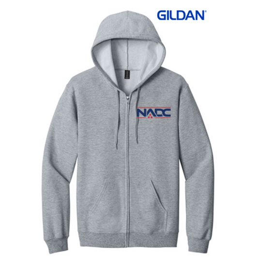 NADC Gildan Softstyle® Midweight Fleece Full-Zip Hooded Sweatshirt - Ring Spun Sport Grey