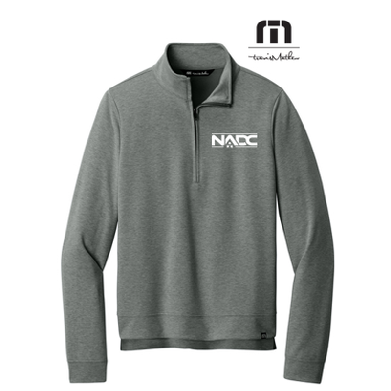 NADC TravisMathew Women’s Coveside 1/2-Zip - Dark Grey Heather