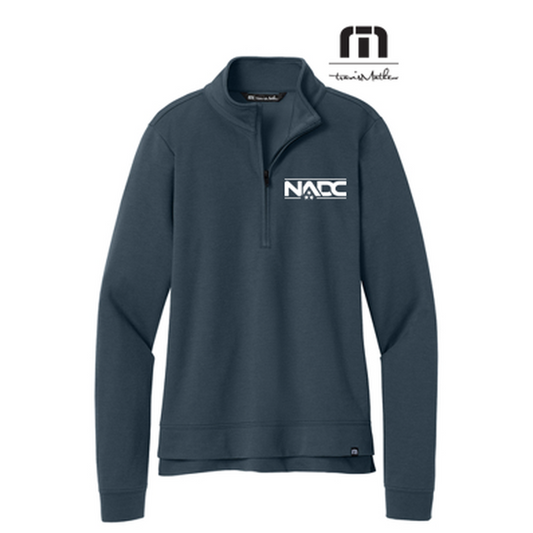 NADC TravisMathew Women’s Coveside 1/2-Zip - Blue Nights