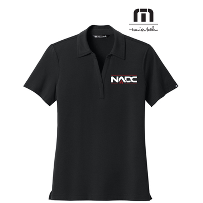 NADC TravisMathew Women’s Glenview Solid Polo - Black