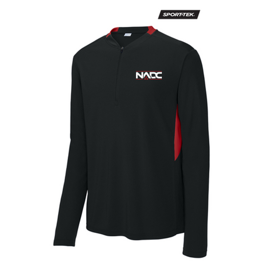 NADC Sport-Tek® Club 1/4-Zip Pullover - Black/Deep Red