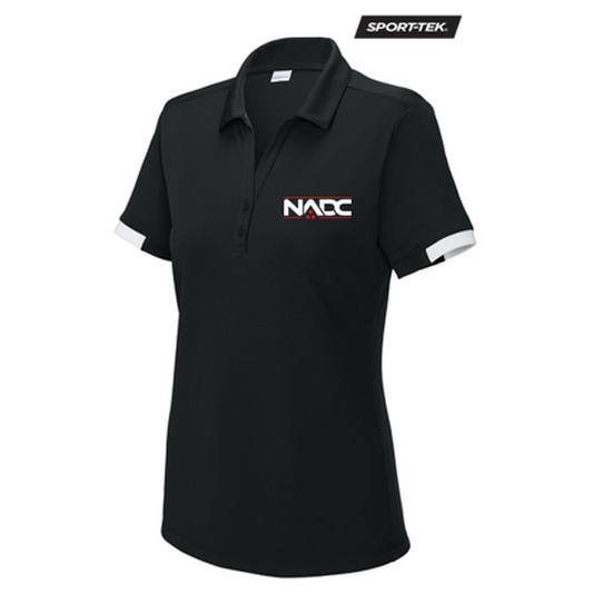 NADC Sport-Tek® Women’s Club Colorblock Polo - Black/White
