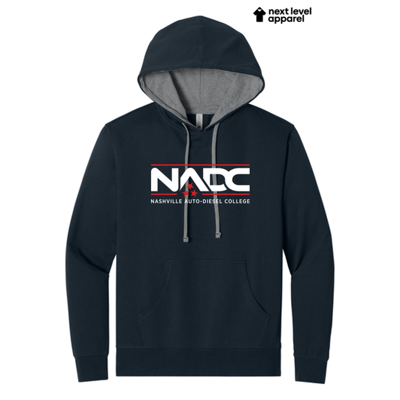 NADC Next Level Apparel® Laguna Hoodie - Midnight Navy/Heather Gray