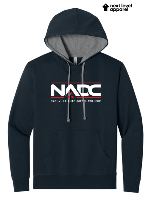NADC Next Level Apparel® Laguna Hoodie - Midnight Navy/Heather Gray